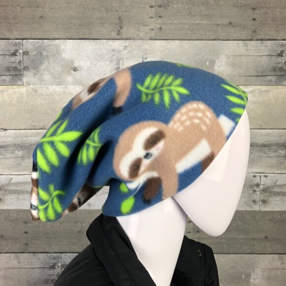 Sloth sloths neck gaiter neck warmer fleece Scarf Tube Earmuff Gator Cowl Turtle - Picture 3 of 9